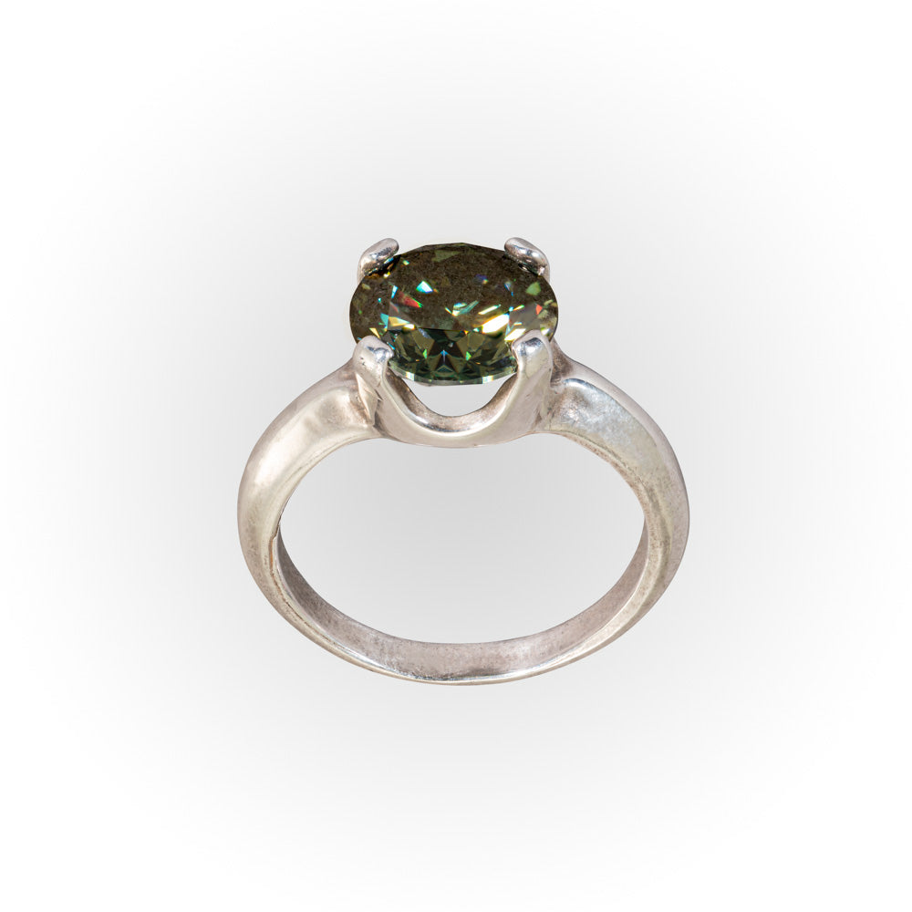 Blue Green Moissanite