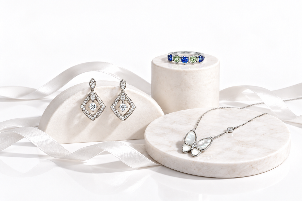 Fine Silver jewelry in bright, polished sterling silver