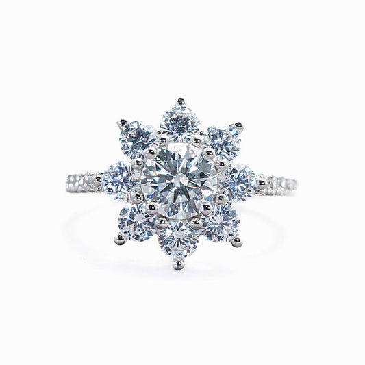 Accented Blossom Moissanite