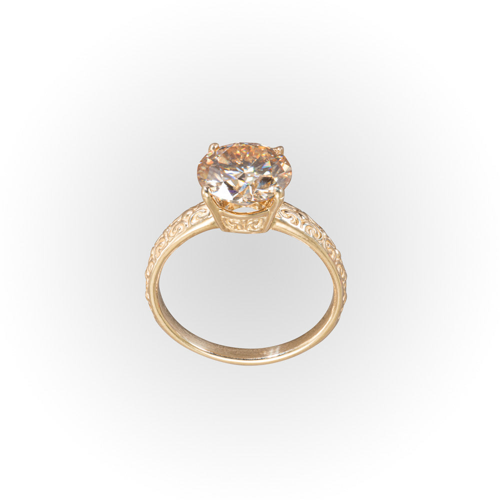 Oval fancy yellow Moissanite