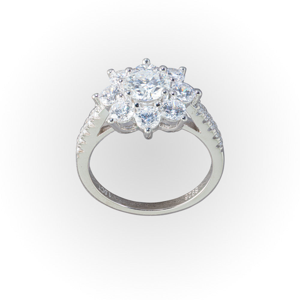 Accented Blossom Moissanite