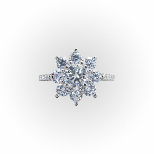 Accented Blossom Moissanite