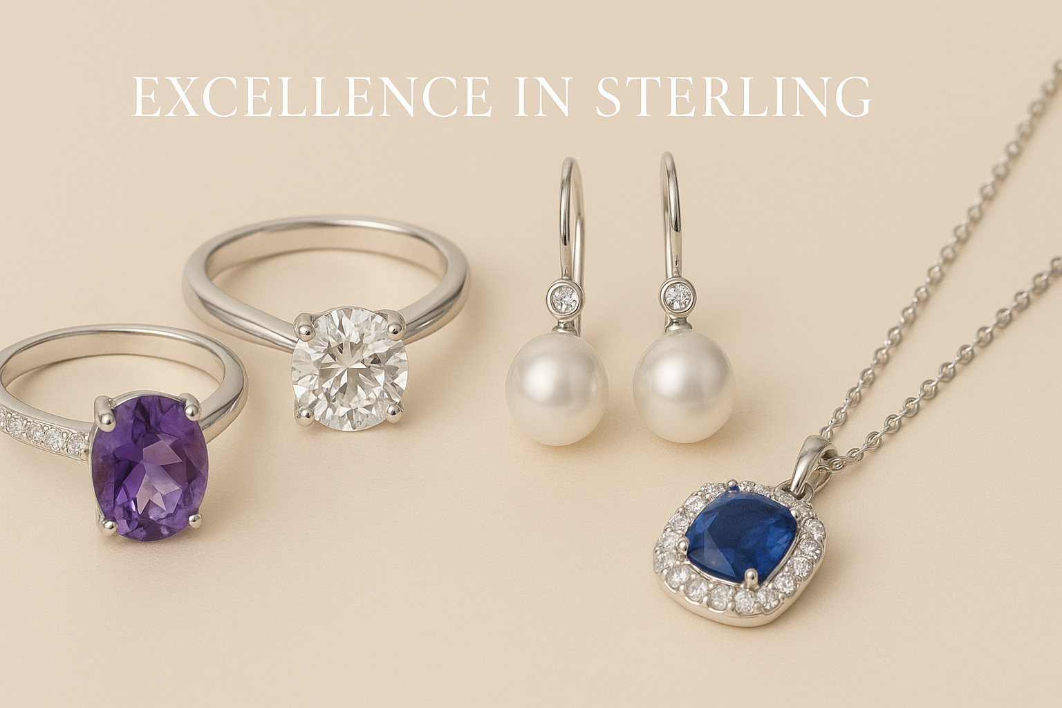 Excellence in Sterling jewelry in bright, polished sterling silver